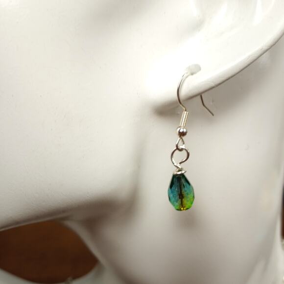 HANDMADE  Peacock Colors Necklace & Earrings - Picture 4 of 7